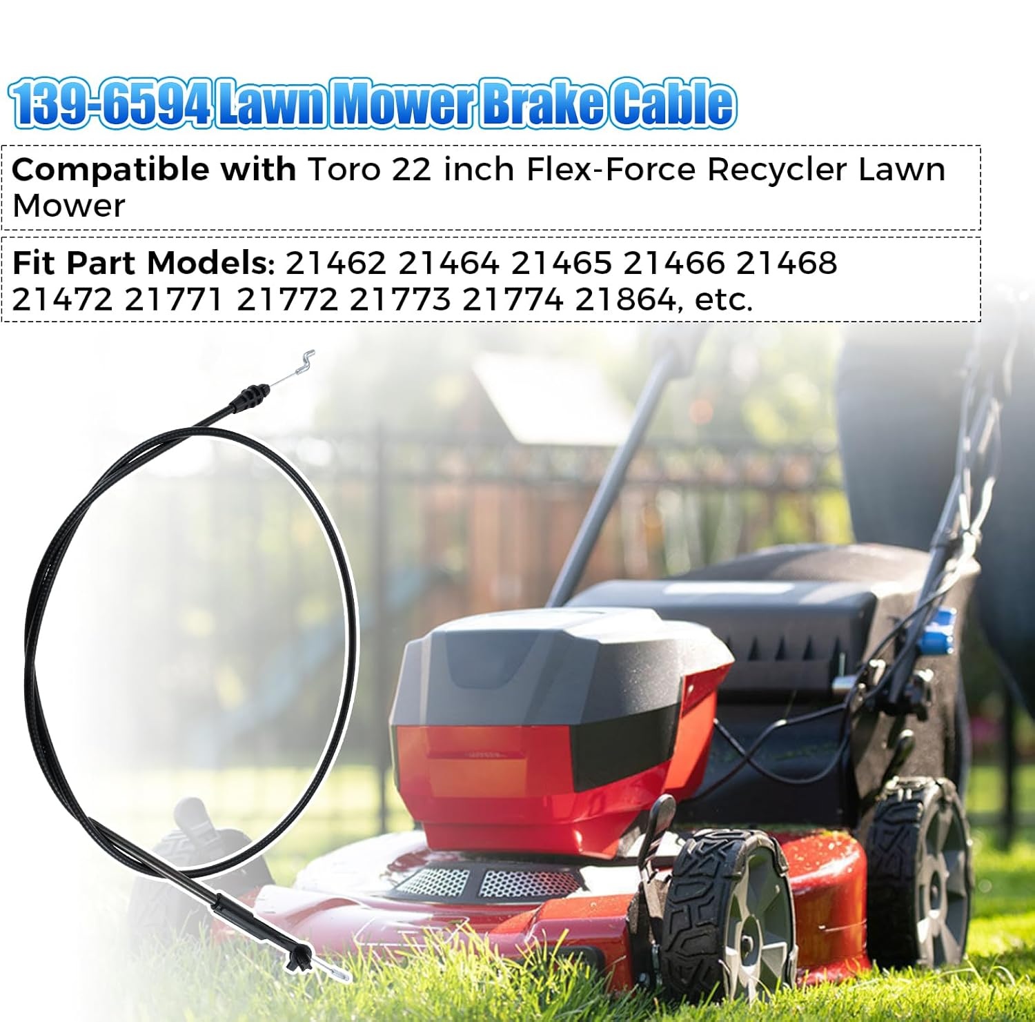 Gardening Tools B&M - 139-6594 PP B&S 브레이크 케이블 (토로