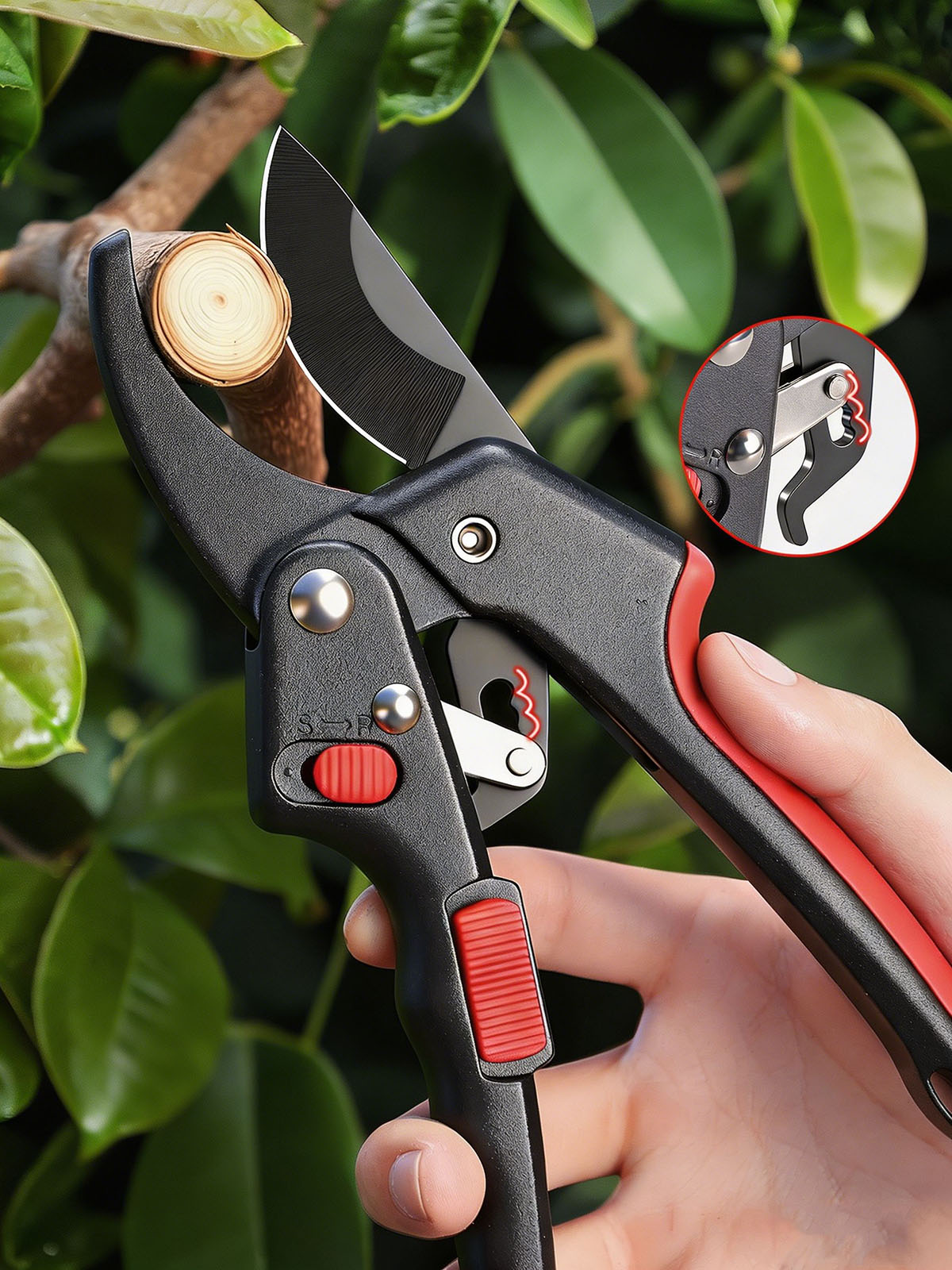 Gardening Tools Japanese - 헤비 듀티 라쳇 전정가위 정원용 가지치기