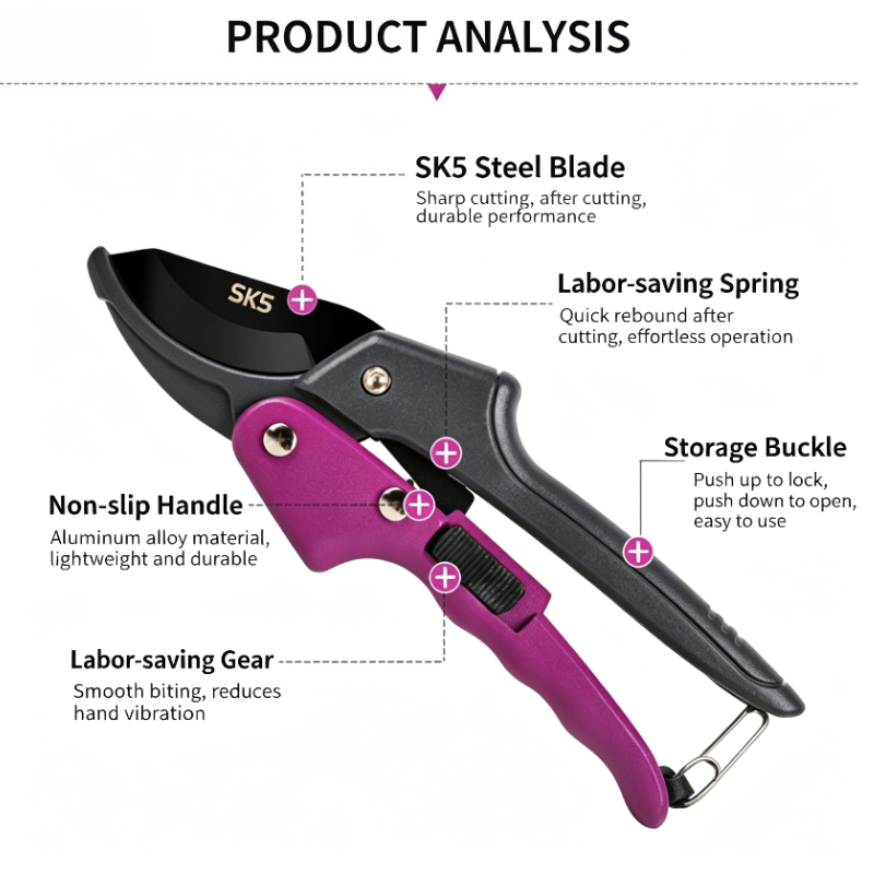 SK5 기어 전정가위 휴대용 가정용 정원 가위 회색 보 - Gardening Tools Sharp 리뷰 및 가격