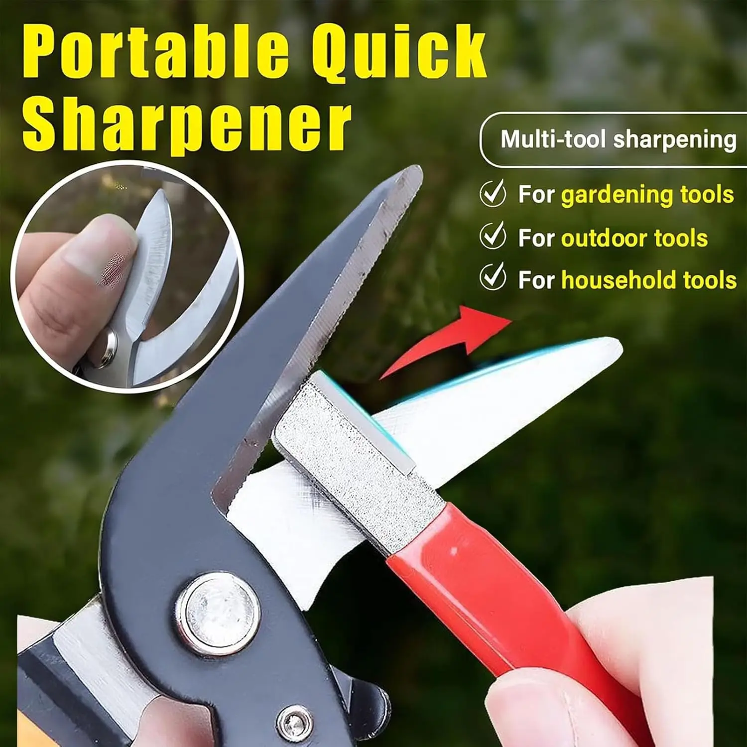 휴대용 퀵 샤프너 수동 연마기 휴대용 칼 연마석 가위  - Gardening Tools Knife 리뷰 및 가격