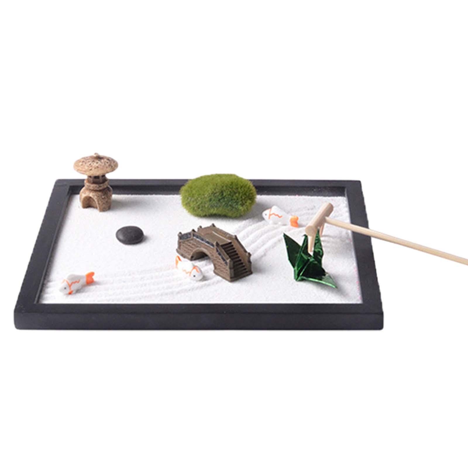 선 정원 모래놀이 세트, 데스크탑용 일본 장식 선물,  - Gardening Tools Japanese 리뷰 및 가격