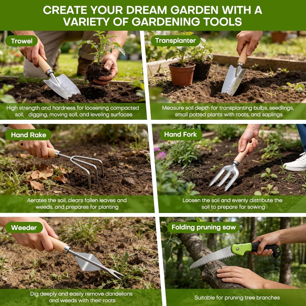스테인리스 스틸 삽, 매트, 가지치기 가위 및 튼튼한  - Gardening Tools Knife 리뷰 및 가격