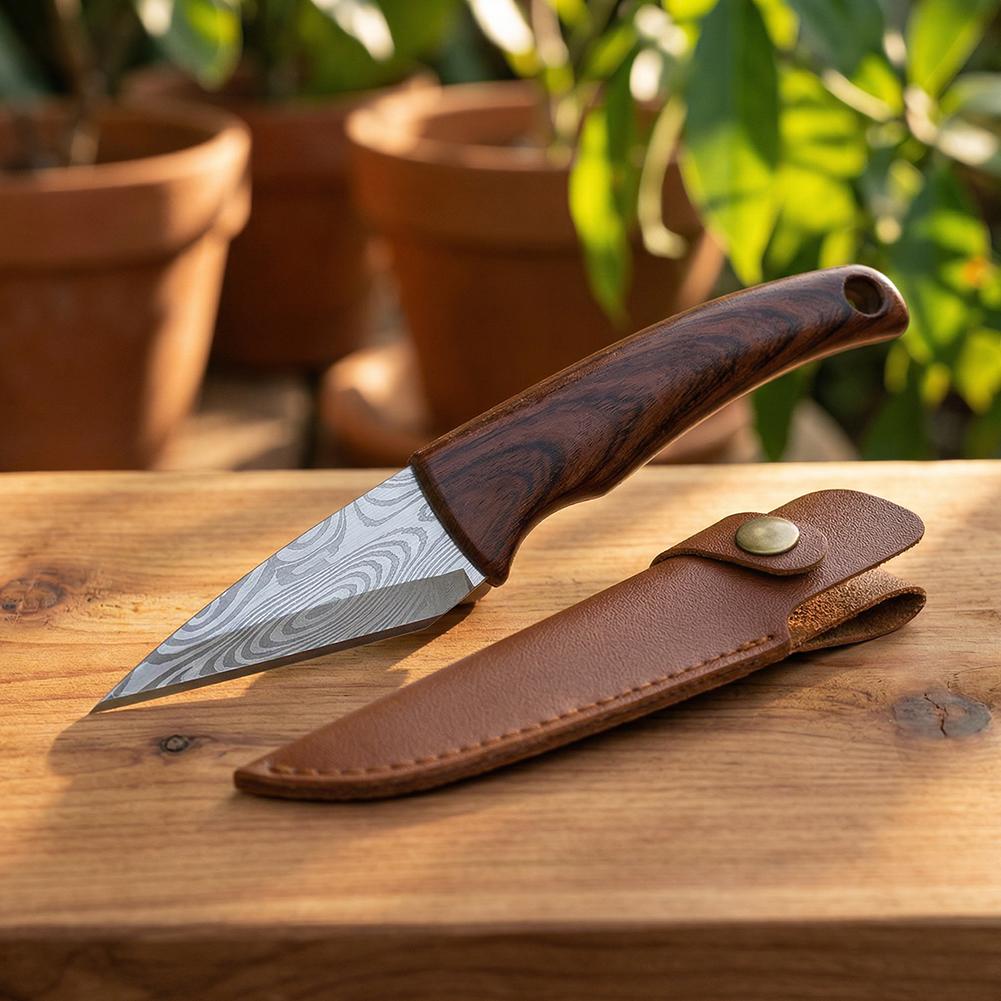 날카로운 접목칼, 나무 손잡이 및 가죽 칼집 포함, 발 - Gardening Tools Sharp 리뷰 및 가격