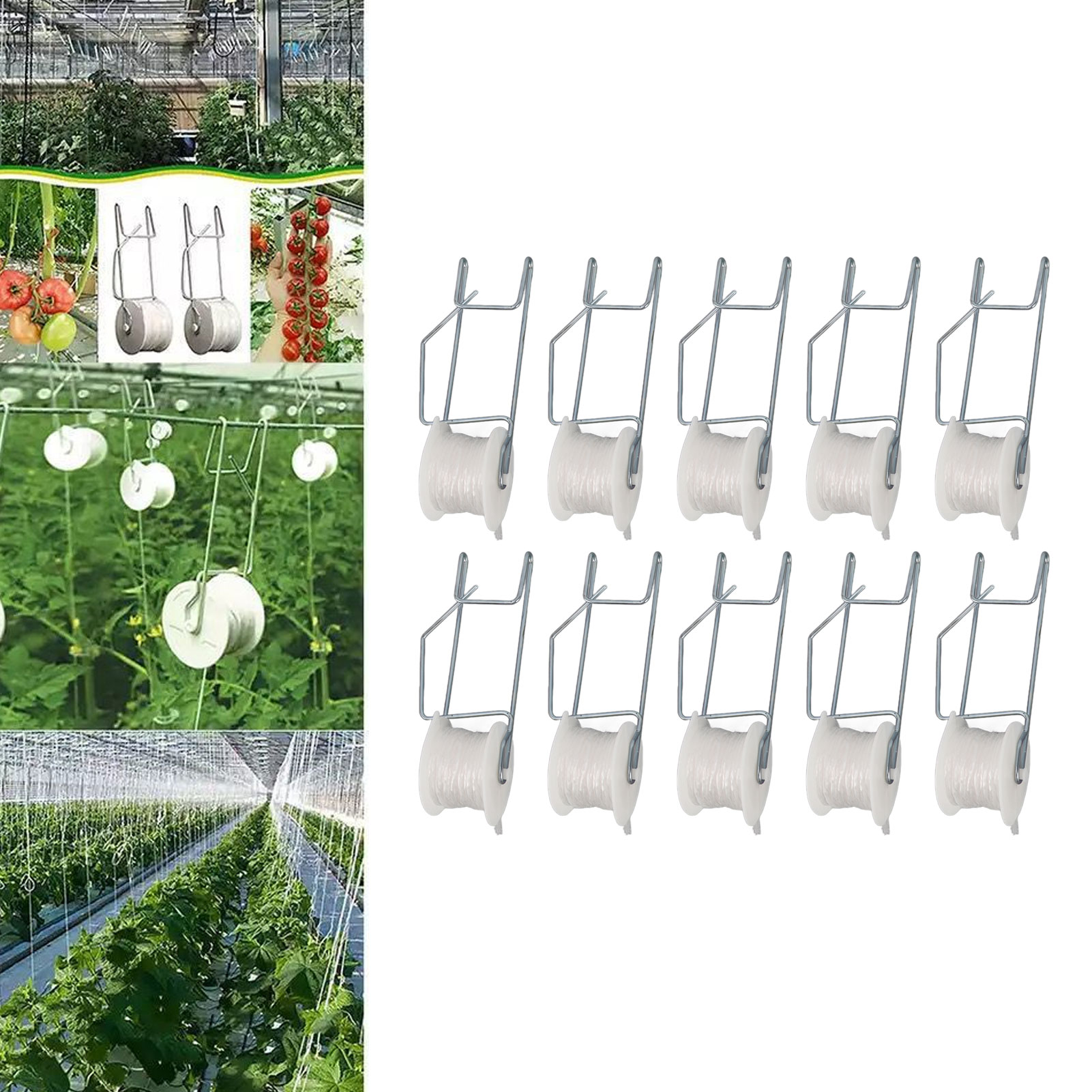 토마토 지지대 고리 6-50개, 15m 끈이 포함된 트 - Gardening Tools Essential 리뷰 및 가격
